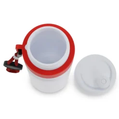 Bidon Sportowy Z Obwódka I Kolorowym Sznurkiem 750ml / Biały / czerwony LT98736-N0121