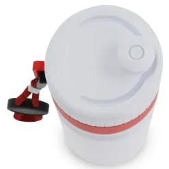 Bidon Sportowy Z Obwódka I Kolorowym Sznurkiem 750ml / Biały / czerwony LT98736-N0121