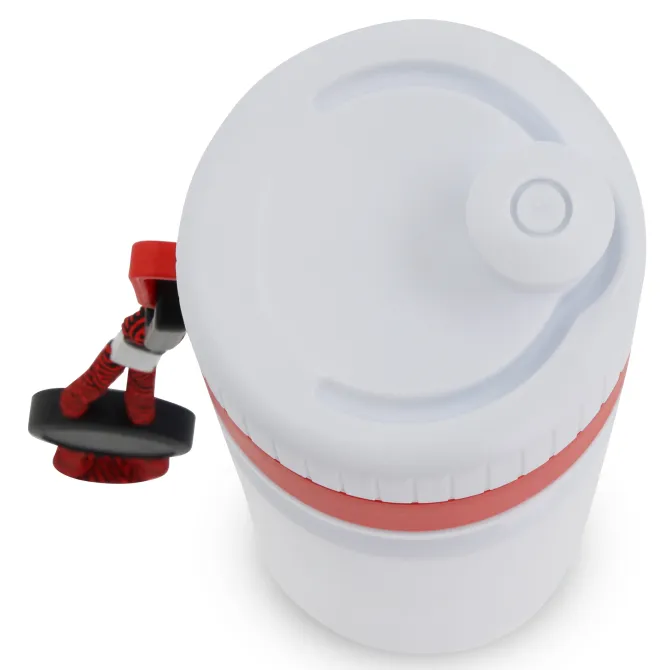 Bidon Sportowy Z Obwódka I Kolorowym Sznurkiem 750ml / Biały / czerwony LT98736-N0121