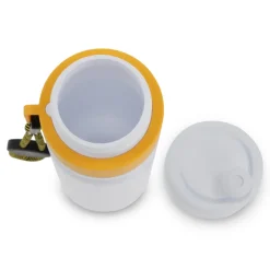 Bidon Sportowy Z Obwódka I Kolorowym Sznurkiem 750ml / Biały / żółty LT98736-N0141