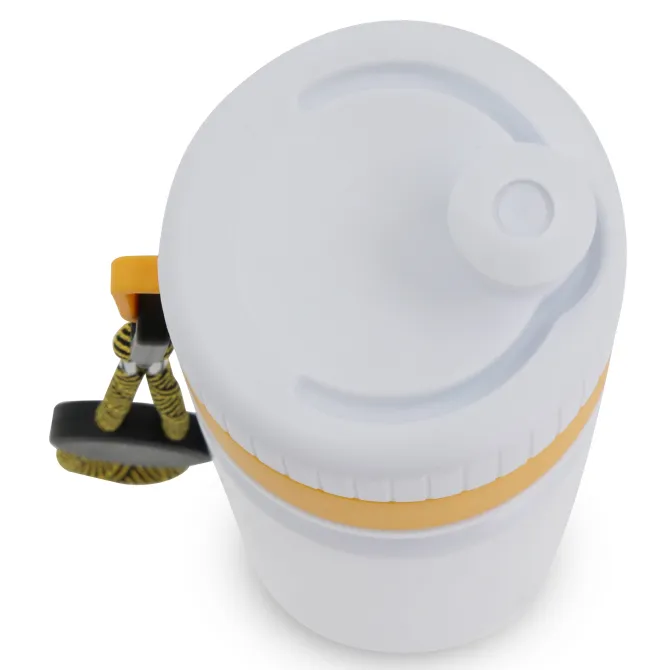 Bidon Sportowy Z Obwódka I Kolorowym Sznurkiem 750ml / Biały / żółty LT98736-N0141