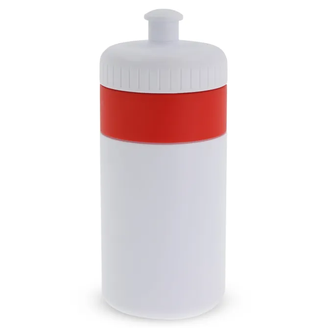 Bidon Sportowy Z Obwódka 500ml / Biały / czerwony LT98735-N0121