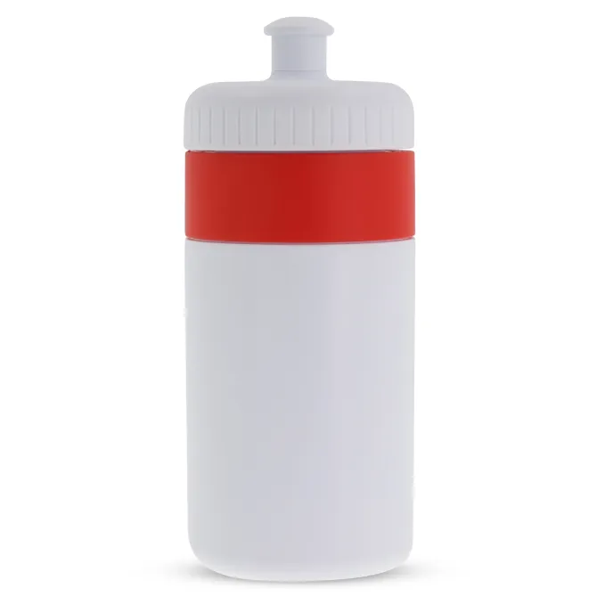 Bidon Sportowy Z Obwódka 500ml / Biały / czerwony LT98735-N0121