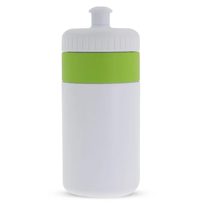 Bidon Sportowy Z Obwódka 500ml / Biały / jasnozielony LT98735-N0132