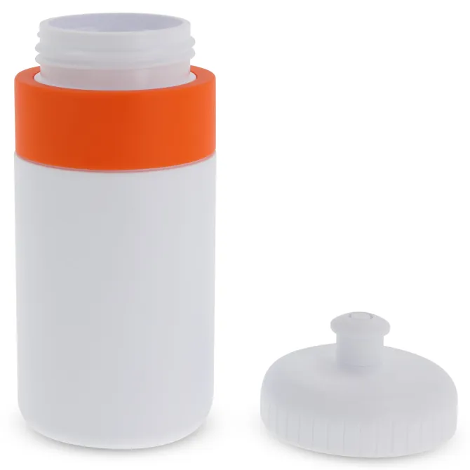 Bidon Sportowy Z Obwódka 500ml / Biały / pomarańczowy LT98735-N0126