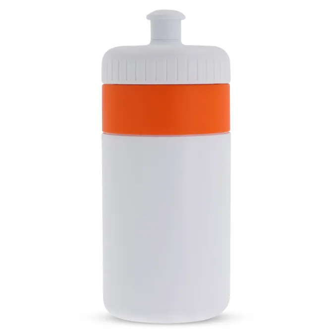 Bidon Sportowy Z Obwódka 500ml / Biały / pomarańczowy LT98735-N0126