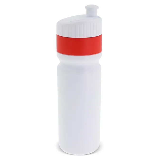 Bidon sportowy z obwódką 750ml / Biały / czerwony LT98786-N0121