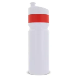 Bidon sportowy z obwódką 750ml / Biały / czerwony LT98786-N0121