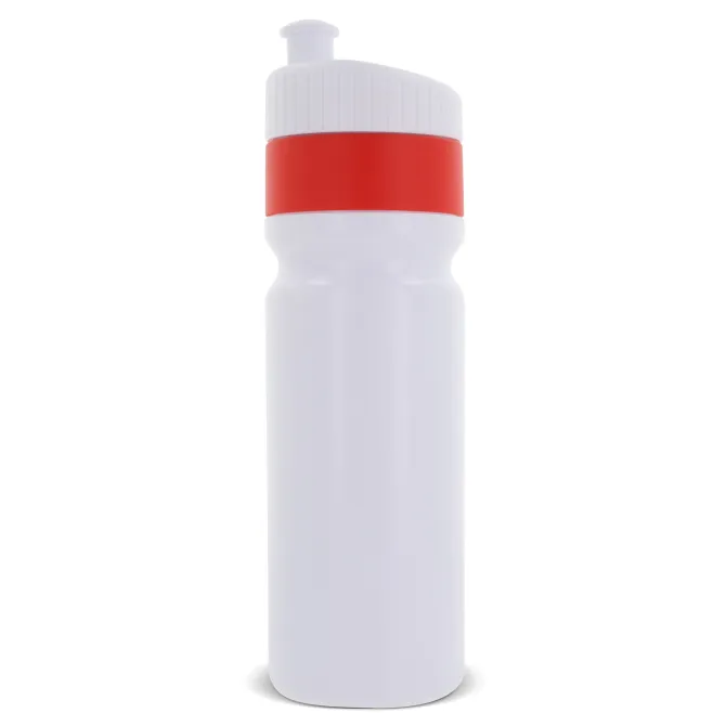 Bidon sportowy z obwódką 750ml / Biały / czerwony LT98786-N0121