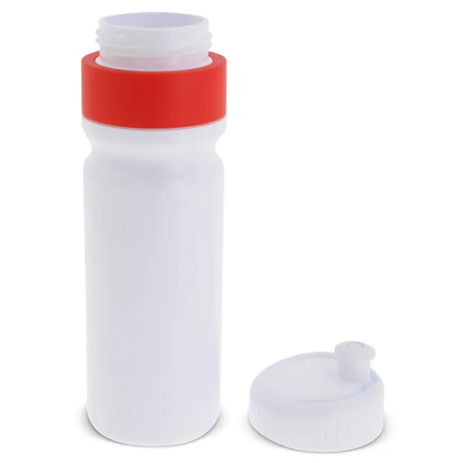 Bidon sportowy z obwódką 750ml / Biały / czerwony LT98786-N0121