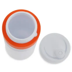 Bidon sportowy z obwódką  750ml / Biały / pomarańczowy LT98786-N0126