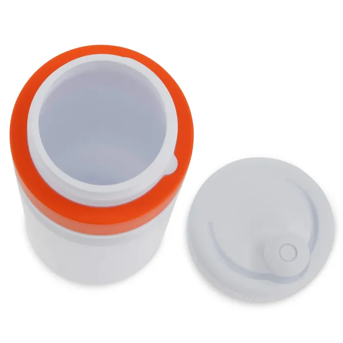 Bidon sportowy z obwódką 750ml / Biały / pomarańczowy LT98786-N0126