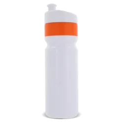 Bidon sportowy z obwódką 750ml / Biały / pomarańczowy LT98786-N0126