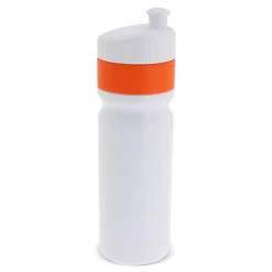 Bidon sportowy z obwódką 750ml / Biały / pomarańczowy LT98786-N0126