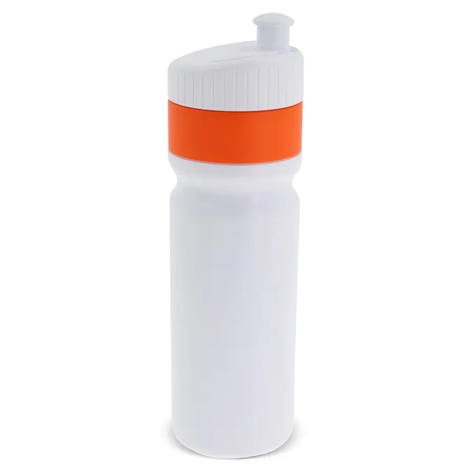 Bidon sportowy z obwódką 750ml / Biały / pomarańczowy LT98786-N0126