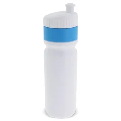 Bidon sportowy z obwódką  750ml / Biały / jasnoniebieski LT98786-N0112