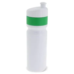 Bidon sportowy z obwódką  750ml / Biały / zielony LT98786-N0131