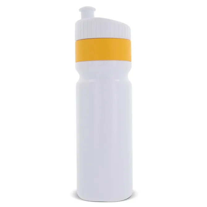 Bidon sportowy z obwódką 750ml / Biały / żółty LT98786-N0141