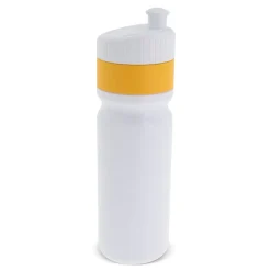 Bidon sportowy z obwódką 750ml / Biały / żółty LT98786-N0141