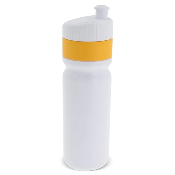 Bidon sportowy z obwódką 750ml / Biały / żółty LT98786-N0141