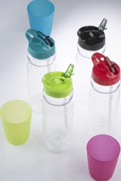 Bidon ze słomką TRANCE 700 ml / Czerwony 16216-04