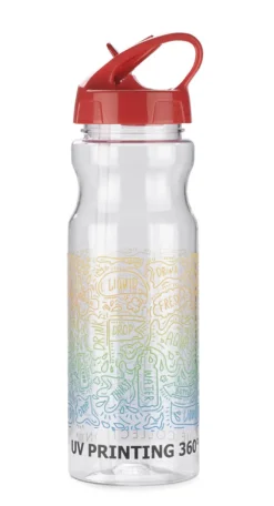 Bidon ze słomką TRANCE 700 ml / Czerwony 16216-04