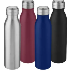 Bidon ze stali nierdzewnej Harper o pojemności 700 ml z metalową pętelką / Średnioniebieski 10067852