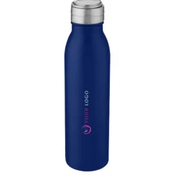 Bidon ze stali nierdzewnej Harper o pojemności 700 ml z metalową pętelką / Średnioniebieski 10067852