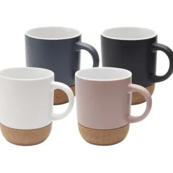 Billie kubek ceramiczny o pojemności 300 ml z detalami z korka i matowym wykończeniem / Biały 10084701