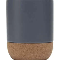Billie kubek ceramiczny o pojemności 300 ml z detalami z korka i matowym wykończeniem / Bladoniebieski 10084750