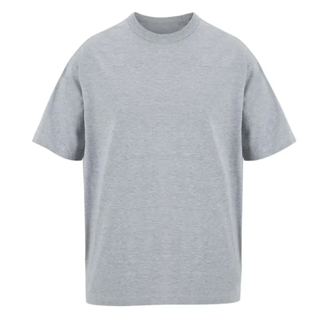 BOXY MEN T-SHIRT OVERSIZE / Jasnoszary Melanż S03806-DH-M