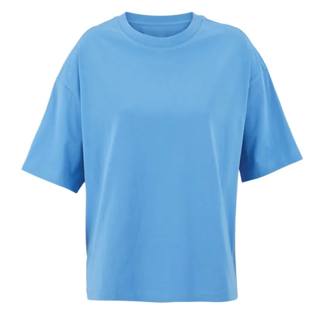 BOXY WOMEN T-SHIRT OVERSIZE / Azure S03807-IR-XS