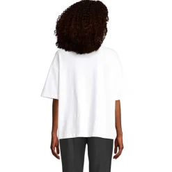 BOXY WOMEN T-SHIRT OVERSIZE / Bialy S03807-WH-L