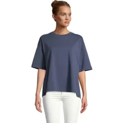 BOXY WOMEN T-SHIRT OVERSIZE / Denim S03807-DM-L