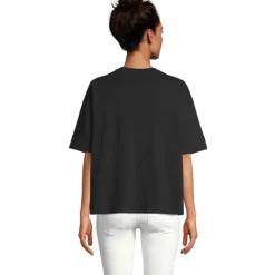 BOXY WOMEN T-SHIRT OVERSIZE / Deep Black S03807-DB-XS