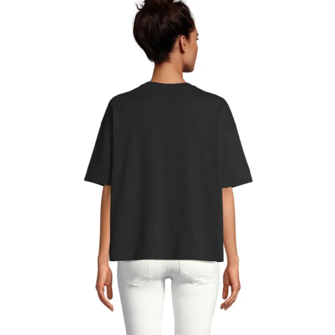 BOXY WOMEN T-SHIRT OVERSIZE / Deep Black S03807-DB-XS