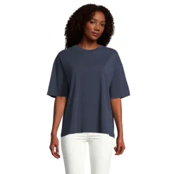 BOXY WOMEN T-SHIRT OVERSIZE / French Navy S03807-FN-L