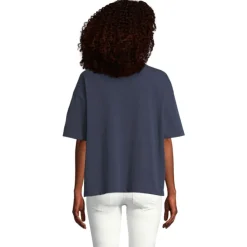 BOXY WOMEN T-SHIRT OVERSIZE / French Navy S03807-FN-S