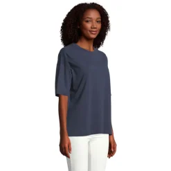 BOXY WOMEN T-SHIRT OVERSIZE / French Navy S03807-FN-XL