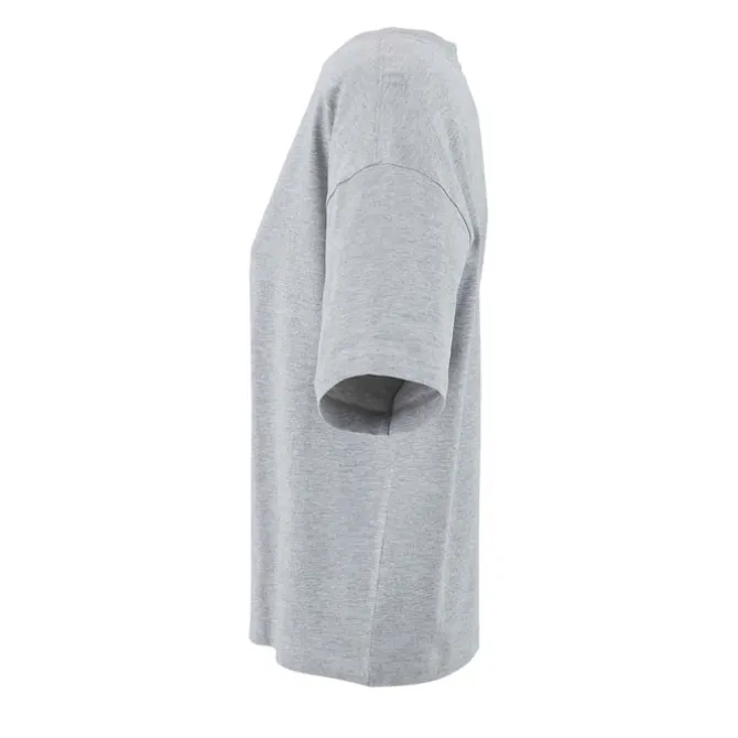 BOXY WOMEN T-SHIRT OVERSIZE / Jasnoszary Melanż S03807-DH-M