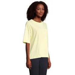 BOXY WOMEN T-SHIRT OVERSIZE / Jasno Żółty S03807-LY-XL