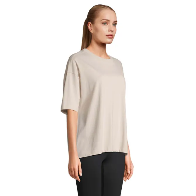 BOXY WOMEN T-SHIRT OVERSIZE / Linen Twin S03807-LN-XL
