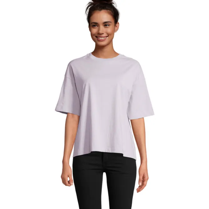 BOXY WOMEN T-SHIRT OVERSIZE / Lilac S03807-LL-L