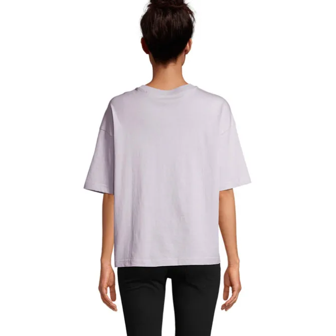 BOXY WOMEN T-SHIRT OVERSIZE / Lilac S03807-LL-XL