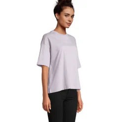 BOXY WOMEN T-SHIRT OVERSIZE / Lilac S03807-LL-XL