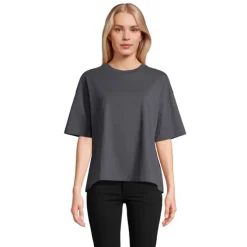 BOXY WOMEN T-SHIRT OVERSIZE / Mysi Szary S03807-MU-L