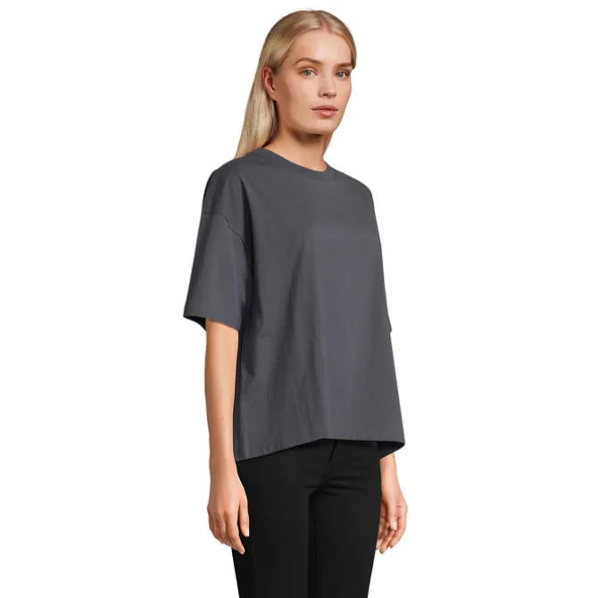 BOXY WOMEN T-SHIRT OVERSIZE / Mysi Szary S03807-MU-XS
