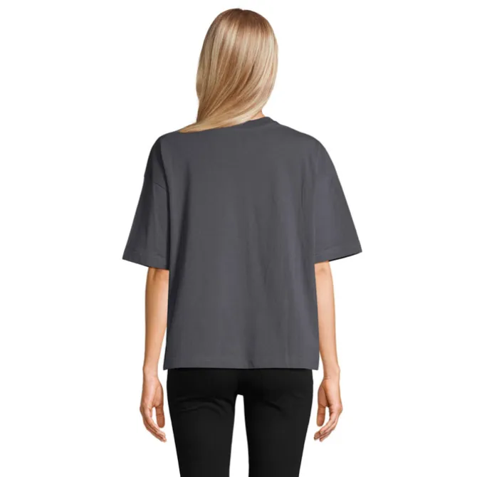 BOXY WOMEN T-SHIRT OVERSIZE / Mysi Szary S03807-MU-XS