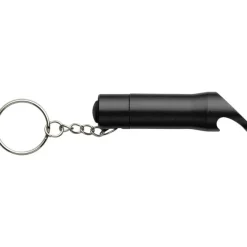 Brelok do kluczy, lampka LED, otwieracz do butelek / Czarny V4194-03