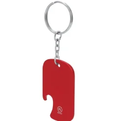 Brelok do kluczy z aluminium z recyklingu, otwieracz do butelek / Czerwony VA359-05